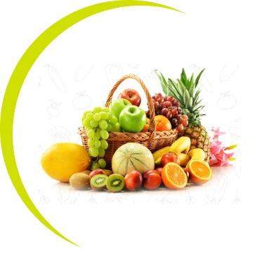 Basket of fresh fruit